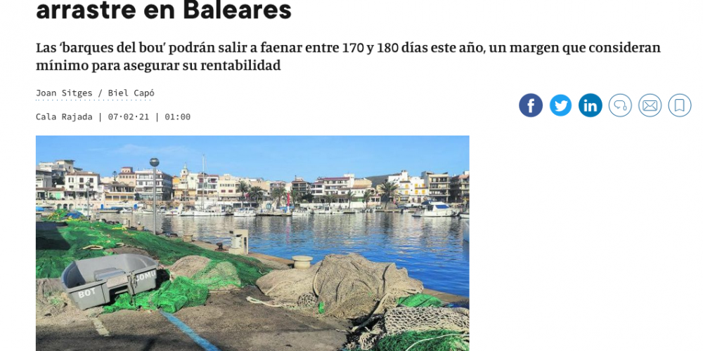 Europa posa en escac la viabilitat de la pesca d’arrossegament a Balears
