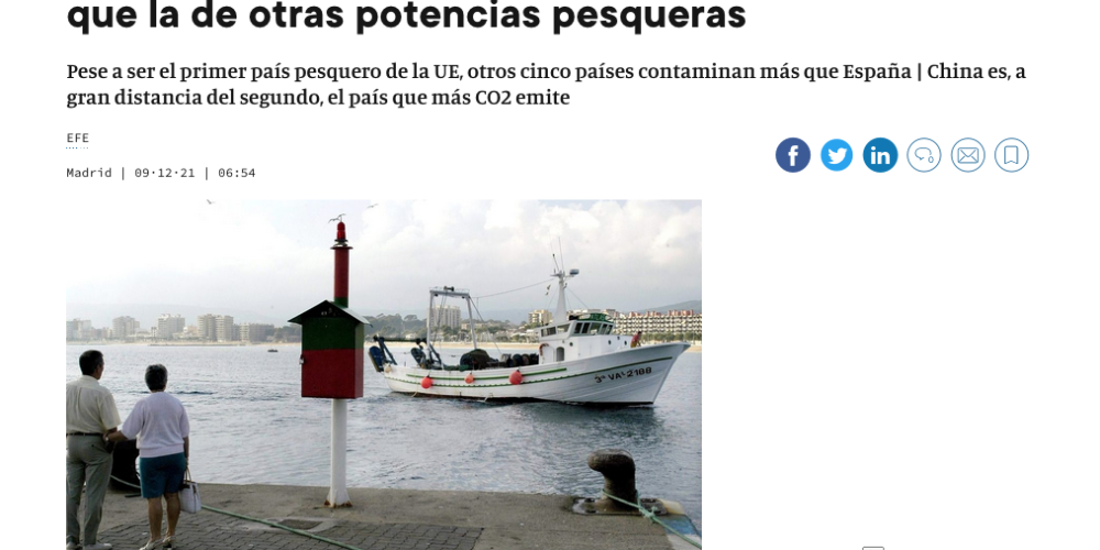 La pesca d’arrossegament espanyola emet menys CO2 que la d’altres potències pesqueres